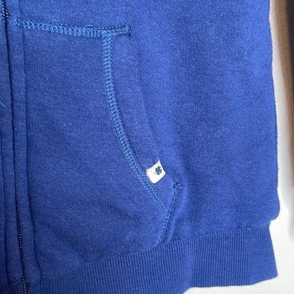 Lucky Brand Sherpa Lined Full Zip Hoodie Sweatshirt Navy Blue Youth Girl M 10/12 - Picture 4 of 7